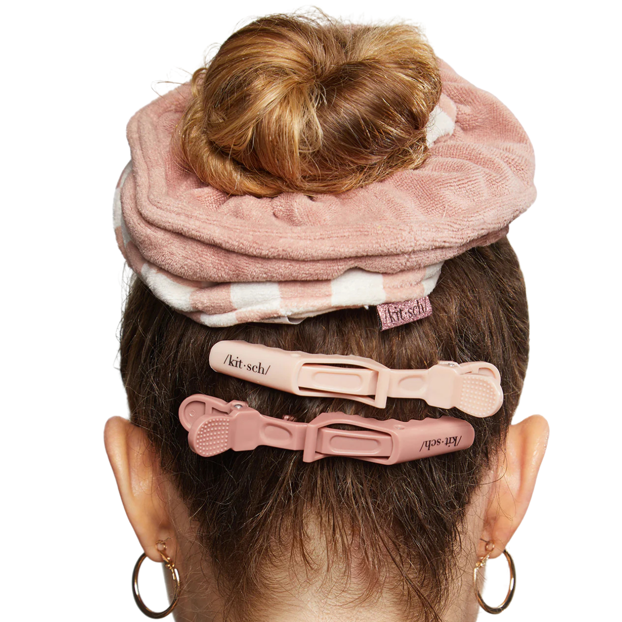 Microfiber Towel Scrunchies - Terracotta Checker