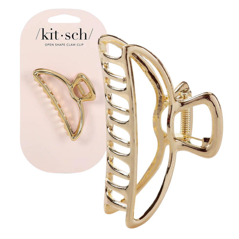 Open Shape Claw Clip - Gold