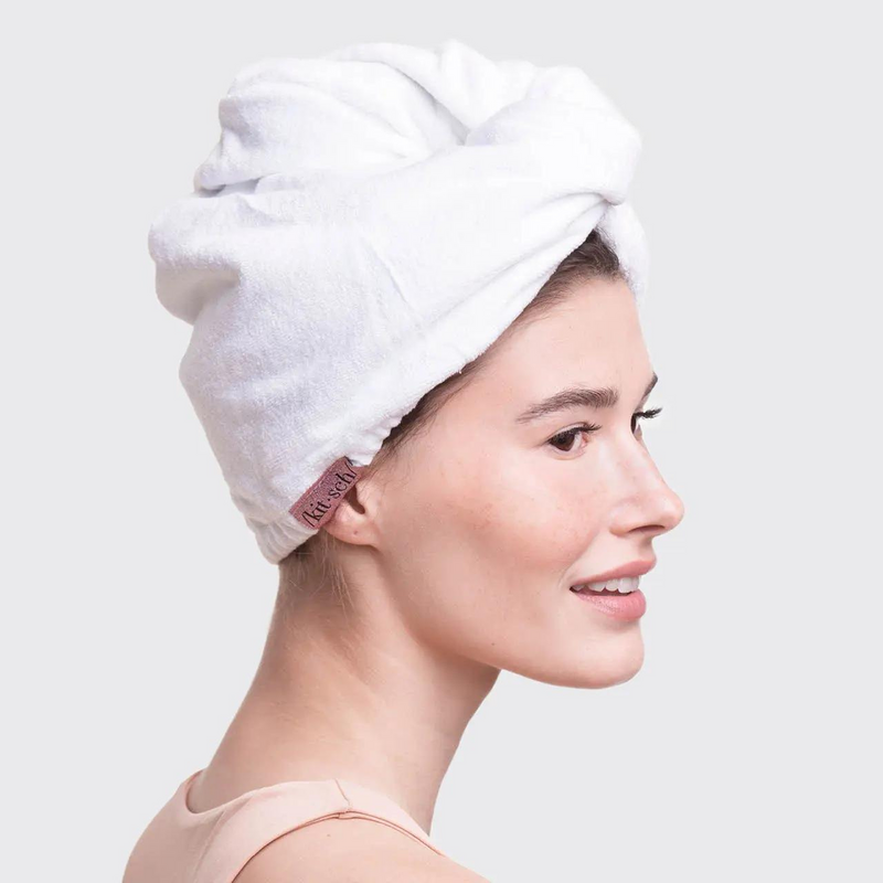 Microfiber Hair Towel - White